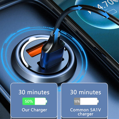 100W Mini Car Charger Lighter Fast Charging for Iphone QC3.0 Mini PD USB Type C Car Phone Charger for Xiaomi Samsung Huawei