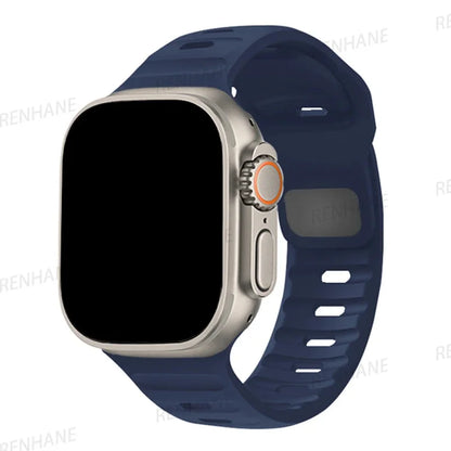 Silicone Band for  Watch 49Mm 45Mm 44Mm 41Mm 40Mm 42Mm 38Mm Sports Bracelet Correa Iwatch Ultra Series 9 8 7 6 5 3 SE Strap