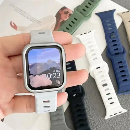 Silicone Band for  Watch 49Mm 45Mm 44Mm 41Mm 40Mm 42Mm 38Mm Sports Bracelet Correa Iwatch Ultra Series 9 8 7 6 5 3 SE Strap
