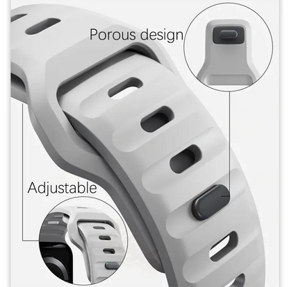 Silicone Band for  Watch 49Mm 45Mm 44Mm 41Mm 40Mm 42Mm 38Mm Sports Bracelet Correa Iwatch Ultra Series 9 8 7 6 5 3 SE Strap