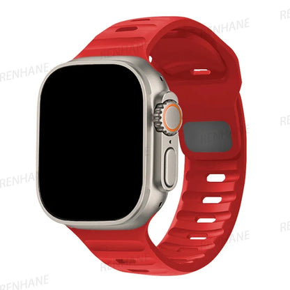 Silicone Band for  Watch 49Mm 45Mm 44Mm 41Mm 40Mm 42Mm 38Mm Sports Bracelet Correa Iwatch Ultra Series 9 8 7 6 5 3 SE Strap