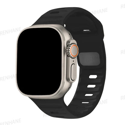 Silicone Band for  Watch 49Mm 45Mm 44Mm 41Mm 40Mm 42Mm 38Mm Sports Bracelet Correa Iwatch Ultra Series 9 8 7 6 5 3 SE Strap