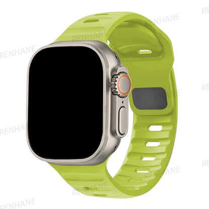 Silicone Band for  Watch 49Mm 45Mm 44Mm 41Mm 40Mm 42Mm 38Mm Sports Bracelet Correa Iwatch Ultra Series 9 8 7 6 5 3 SE Strap