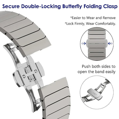 Titanium Color Band for  Watch Ultra 2 49Mm 10 46Mm 9 8 7 5 4 Se 6 Loop for Iwatch 45Mm 41 42 44Mm Stainless Steel Bracelet