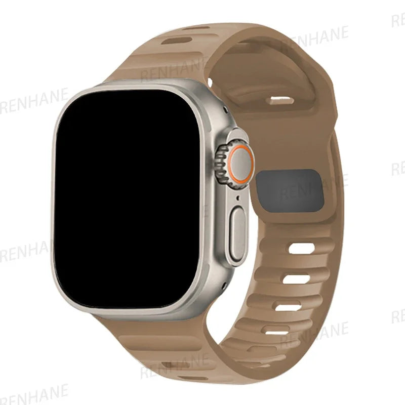 Silicone Band for  Watch 49Mm 45Mm 44Mm 41Mm 40Mm 42Mm 38Mm Sports Bracelet Correa Iwatch Ultra Series 9 8 7 6 5 3 SE Strap