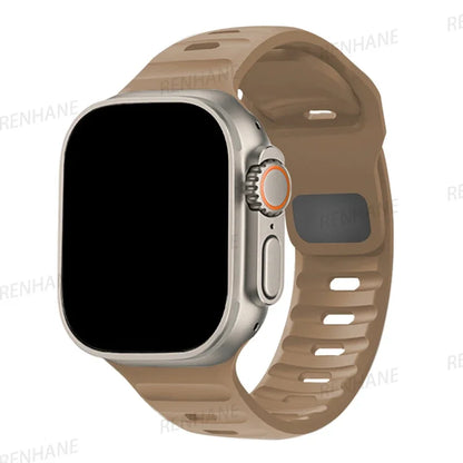 Silicone Band for  Watch 49Mm 45Mm 44Mm 41Mm 40Mm 42Mm 38Mm Sports Bracelet Correa Iwatch Ultra Series 9 8 7 6 5 3 SE Strap
